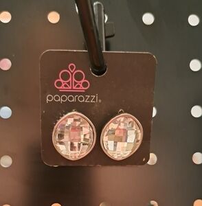 Paparazzi silver with faux gem stone earrings